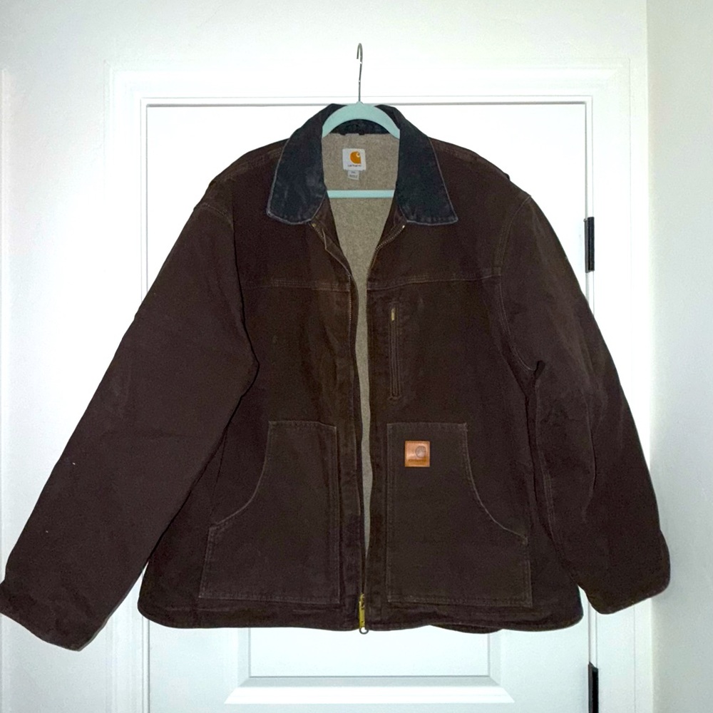 MEN'S SHERPA-LINED FIELD JACKET - LOOSE FIT - WASHED DUCK - 2 WARMEST RATING